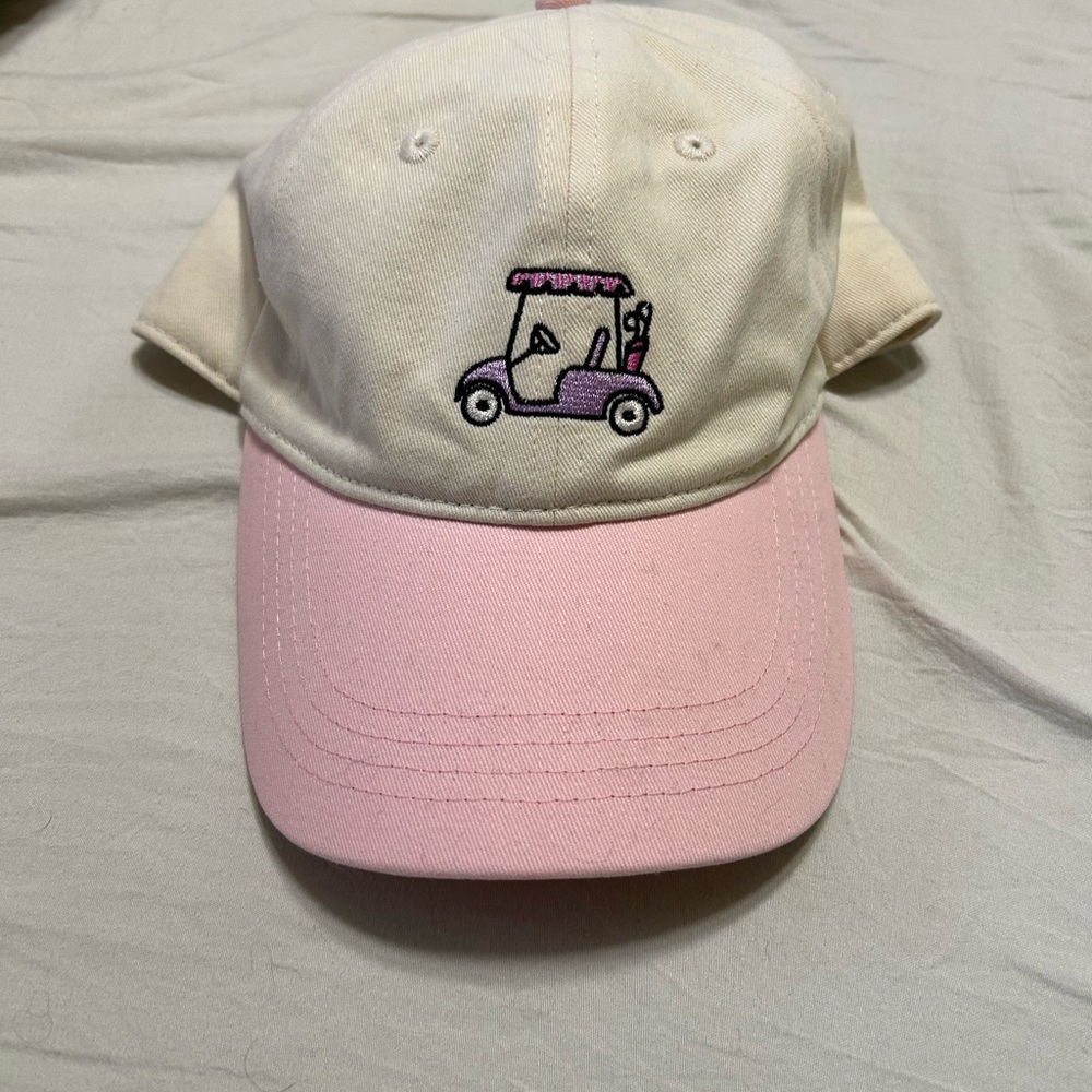 Fraiser sterling Pink and Cream Golf Cart Cap